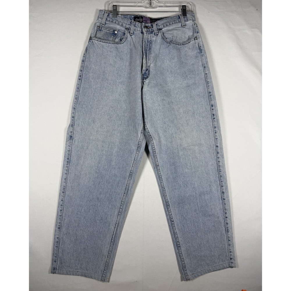 Vintage SilverTab Baggy Jeans Men 32x34 Blue Denim Tapered Levis Light Wash 90s
